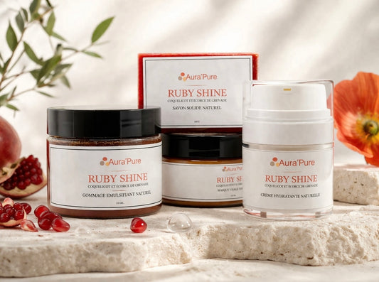 Pack Routine Complète – Gamme Écorce de Grenade & Poudre de Coquelicot - Rituel global visage & corps pour une peau purifiée, éclatante et soyeuse