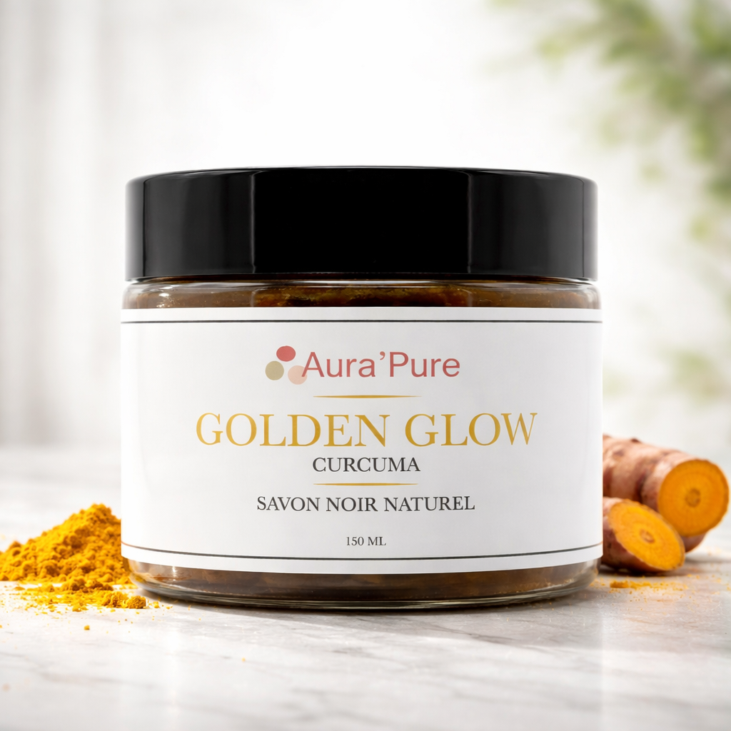Savon Noir au Curcuma – Soin purifiant & anti-imperfections pour un teint plus net et apaisé